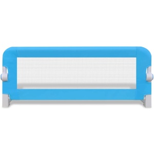 Balustradă de pat protecție copii, 2 buc, albastru, 102 x 42 cm - Img 4