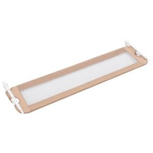 Balustradă protecție pat copii, gri taupe, 180x42 cm, poliester - Img 4