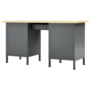 Banc de lucru, negru, 160 x 60 x 85 cm, oțel - Img 8