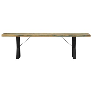 Bancă, 160 cm, lemn masiv reciclat - Img 2