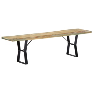 Bancă, 160 cm, lemn masiv reciclat - Img 12