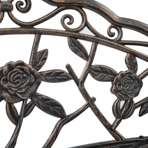 Bancă bistro, bronz, 100 cm, aluminiu turnat - Img 6