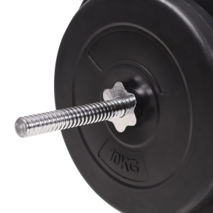 Bancă de antrenament, rastel set de haltere/gantere, 90 kg - Img 11