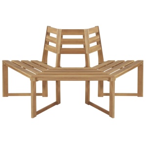 Bancă de copac semihexagonală 160 cm lemn masiv de acacia