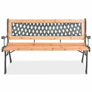 Bancă de grădină, 122 cm, lemn - Img 2