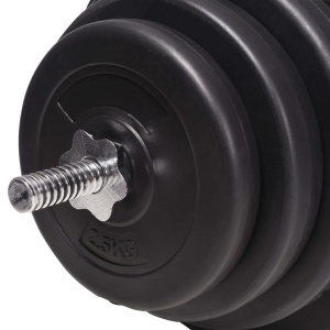 Bancă fitness cu rastel greutăți, set haltere/gantere, 120 kg - Img 9