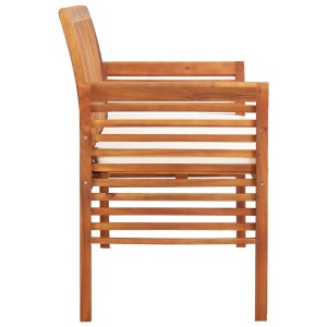 Bancă grădină cu 3 locuri &amp; pernă, 150 cm, lemn masiv acacia - Img 3