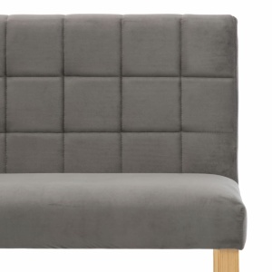 Bancă, gri, 140 cm, material textil - Img 5