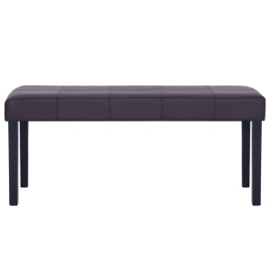 Bancă, maro, 106 cm, piele artificială - Img 4