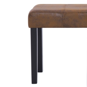 Bancă, maro, 106 cm, piele intoarsă ecologică - Img 5