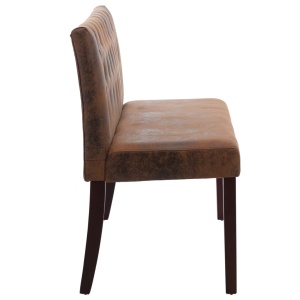 Bancă, maro, 148,5 cm, velur ecologic - Img 4