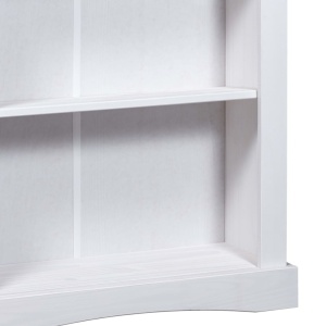 Bibliotecă 4 rafturi alb 81x29x150 cm pin mexican gama Corona - Img 3