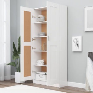 Bibliotecă, alb, 82,5 x 30,5 x 185,5 cm, PAL - Img 3