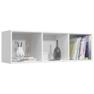 Bibliotecă/Comodă TV, alb, 36 x 30 x 114 cm, PAL - Img 8