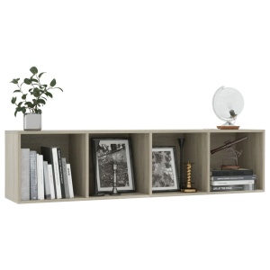 Bibliotecă/Comodă TV, stejar Sonoma, 143 x 30 x 36 cm - Img 8