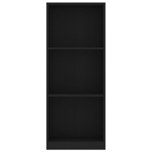 Bibliotecă cu 3 rafturi, negru, 40 x 24 x 108 cm, PAL - Img 4