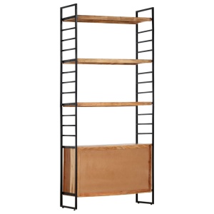Bibliotecă cu 4 niveluri, 80x30x180 cm, lemn masiv de acacia - Img 8