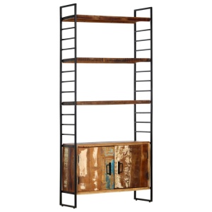 Bibliotecă cu 4 niveluri, 80x30x180 cm, lemn masiv reciclat - Img 11
