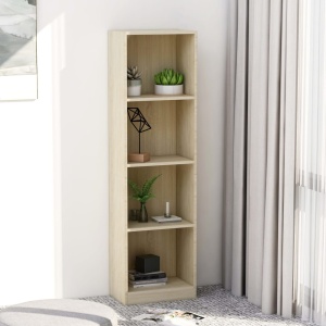 Bibliotecă cu 4 rafturi, stejar Sonoma, 40 x 24 x 142 cm, PAL