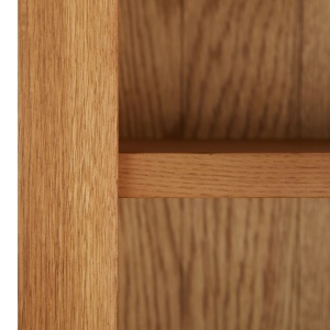 Bibliotecă cu 4 uși, 80x35x180 cm, lemn masiv stejar și sticlă - Img 5