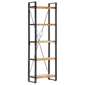 Bibliotecă cu 5 rafturi, 60 x 30 x 180 cm, lemn masiv de mango - Img 7