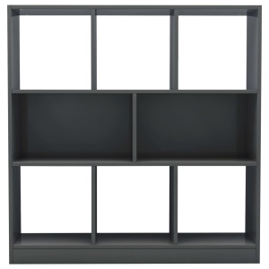 Bibliotecă, gri lucios, 97,5 x 29,5 x 100 cm, PAL - Img 4