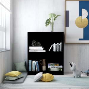 Bibliotecă, negru, 60 x 24 x 74,5 cm, PAL