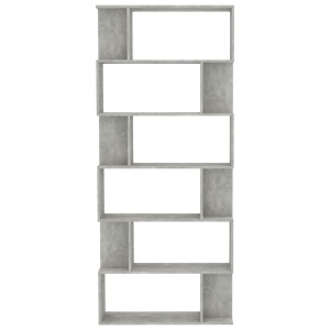 Bibliotecă/Separator cameră, gri beton, 80 x 24 x 192 cm, PAL - Img 8