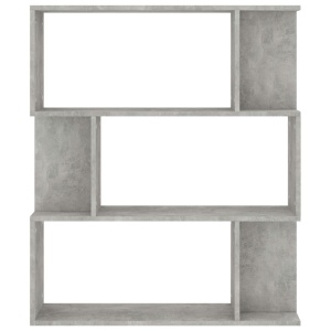 Bibliotecă/Separator cameră, gri beton, 80 x 24 x 96 cm, PAL - Img 5