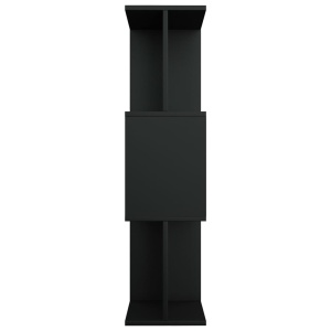 Bibliotecă/Separator cameră, negru, 80x24x96 cm, PAL - Img 6