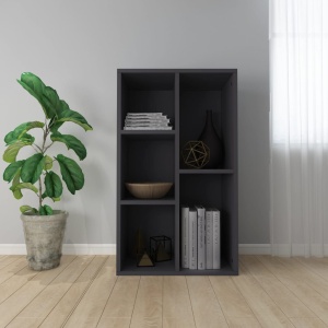Bibliotecă/Servantă, gri, 45 x 25 x 80 cm, PAL