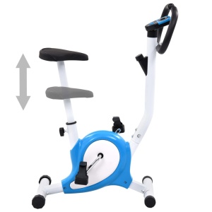 Bicicletă fitness cu curea de rezistență, albastru - Img 2