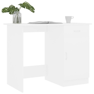 Birou, alb, 100 x 50 x 76 cm, PAL - Img 3
