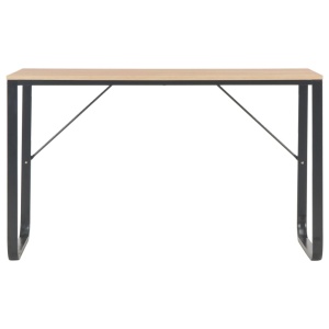 Birou de calculator, negru și stejar, 120 x 60 x 73 cm - Img 3