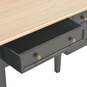 Birou de scris, negru, 109,5 x 45 x 77,5 cm, lemn - Img 6