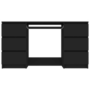 Birou de scris, negru, 140 x 50 x 77 cm, PAL - Img 4