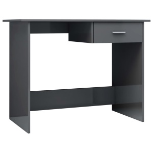 Birou, gri foarte lucios, 100 x 50 x 76 cm, PAL - Img 2