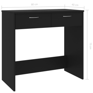 Birou, negru, 80 x 40 x 75 cm, PAL - Img 5