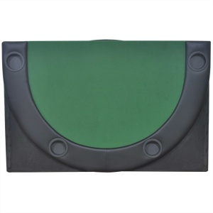 Blat de masă de poker pentru 10 jucători, pliabil, verde - Img 4