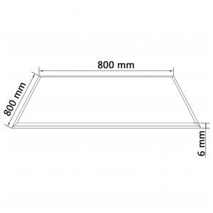 Blat de masă din sticlă securizată, pătrat, 800 x 800 mm - Img 4