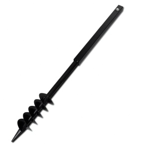 Burghiu manual cu mâner 80 mm cu spirală dublă, Negru - Img 4