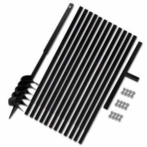 Burghiu manual găuri in pământ 120 mm cu tub prelungitor 13 m