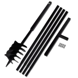 Burghiu manual găuri in pământ 180 mm cu tub prelungitor 5 m