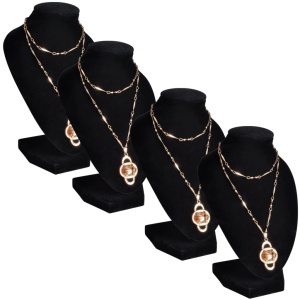 Bust negru prezentare coliere 9 x 8,5 x 15 cm, 4 buc