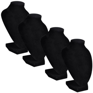Bust negru prezentare coliere 9 x 8,5 x 15 cm, 4 buc - Img 2
