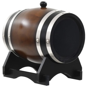 Butoi de vin cu robinet, 6 L, lemn masiv de pin - Img 3