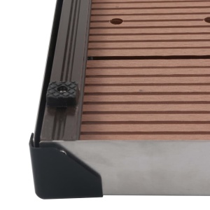 Cădiță de duș de exterior maro 80x62 cm WPC și oțel inoxidabil - Img 6