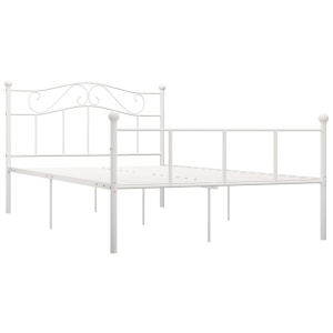 Cadru de pat, alb, 160 x 200 cm, metal - Img 2