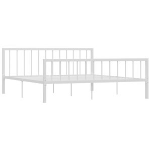 Cadru de pat, alb, 180 x 200 cm, metal - Img 2