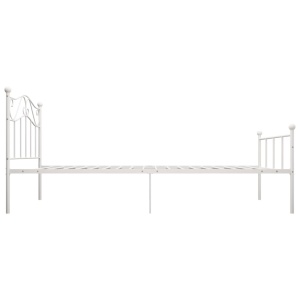 Cadru de pat, alb, 90 x 200 cm, metal - Img 4